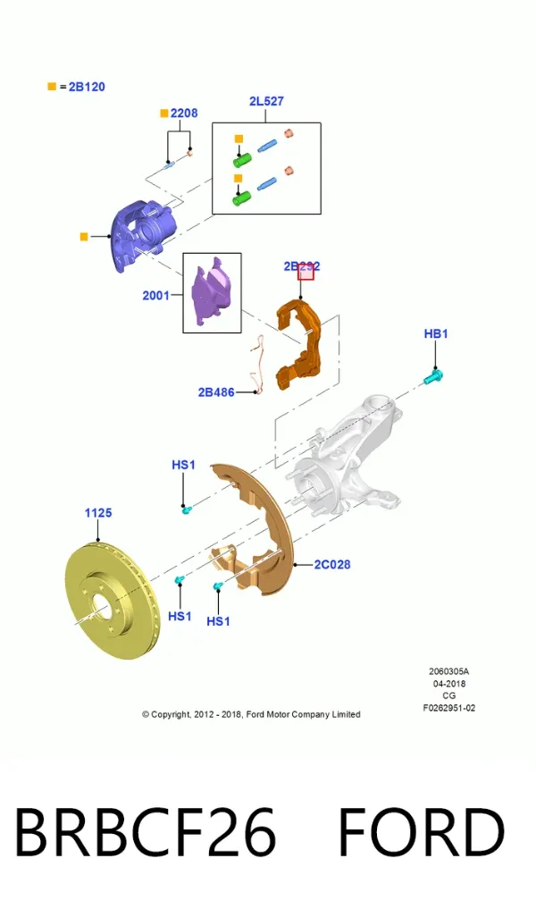 Скоба супорту переднього BRBCF26 Ford
