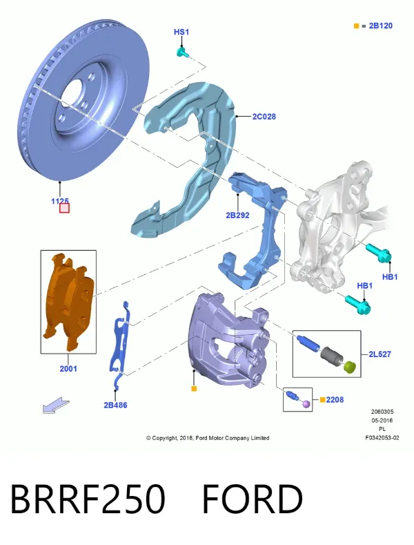 Гальмівні диски передні BRRF250 Ford