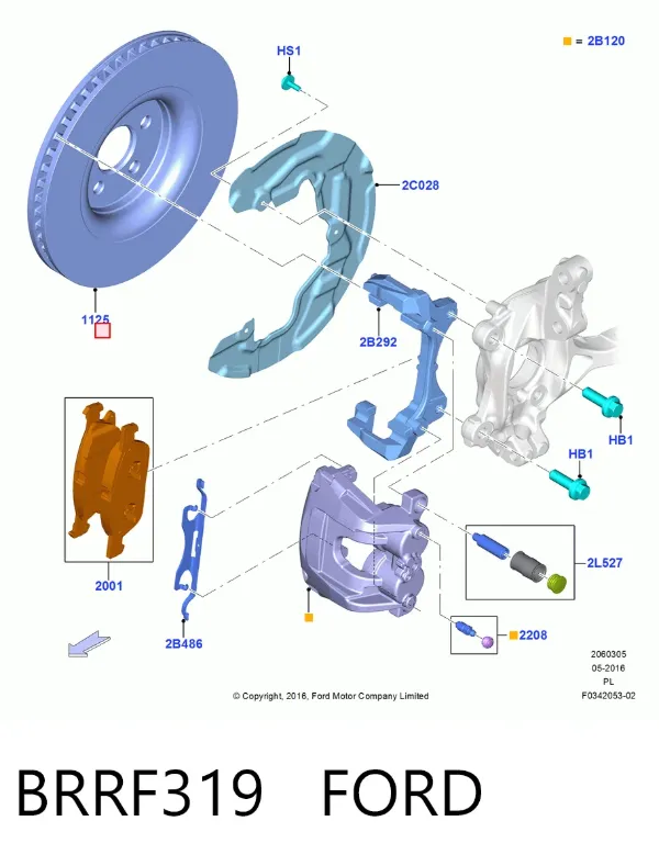 Гальмівні диски передні BRRF319 Ford