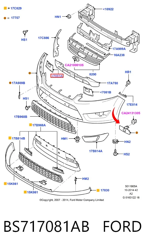  BS717081AB Ford