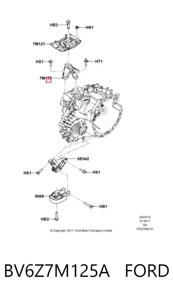  BV6Z7M125A Ford
