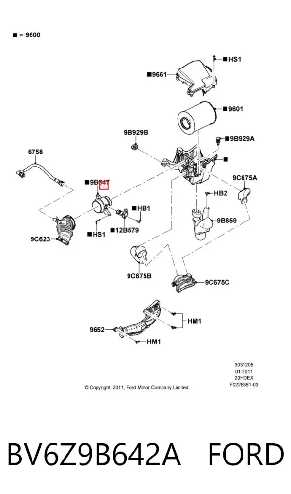  BV6Z9B642A Ford