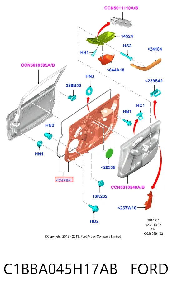 C1BBA045H17AB Ford