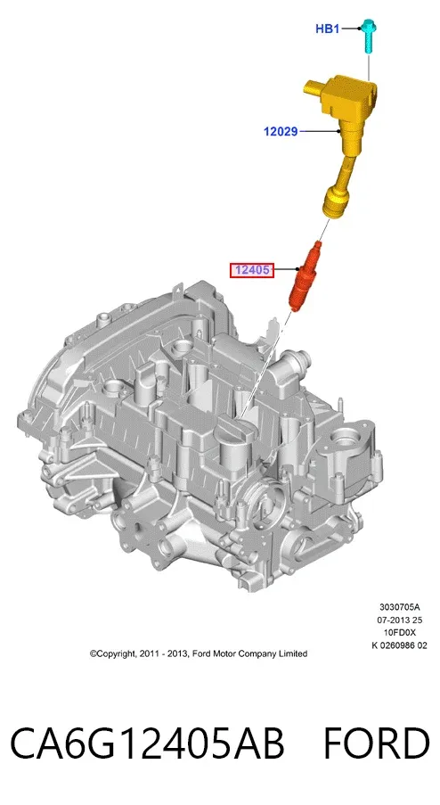 Свічки запалювання CA6G12405AB Ford