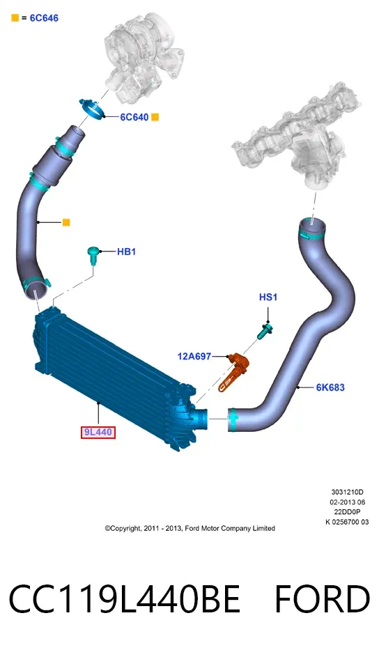 Інтеркулер CC119L440BE Ford