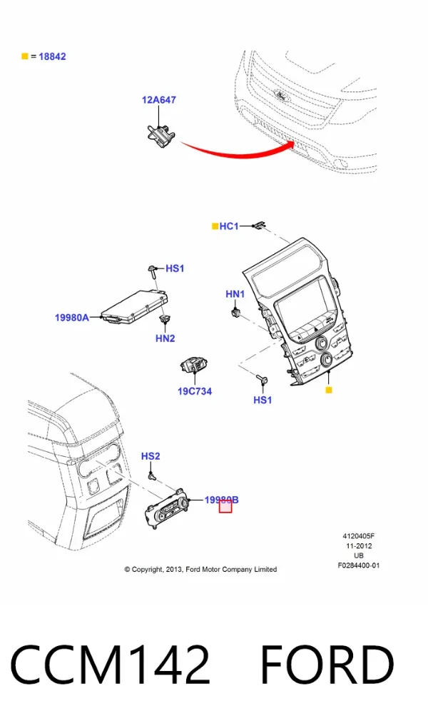 Блок управління кондиціонером Ford Explorer U5