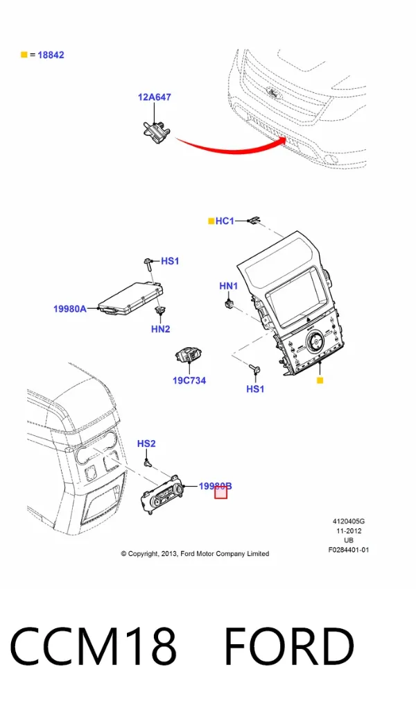 Блок управління кондиціонером CCM18 Ford