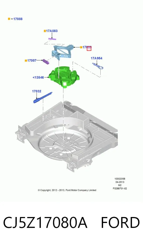 Домкрат CJ5Z17080A Ford