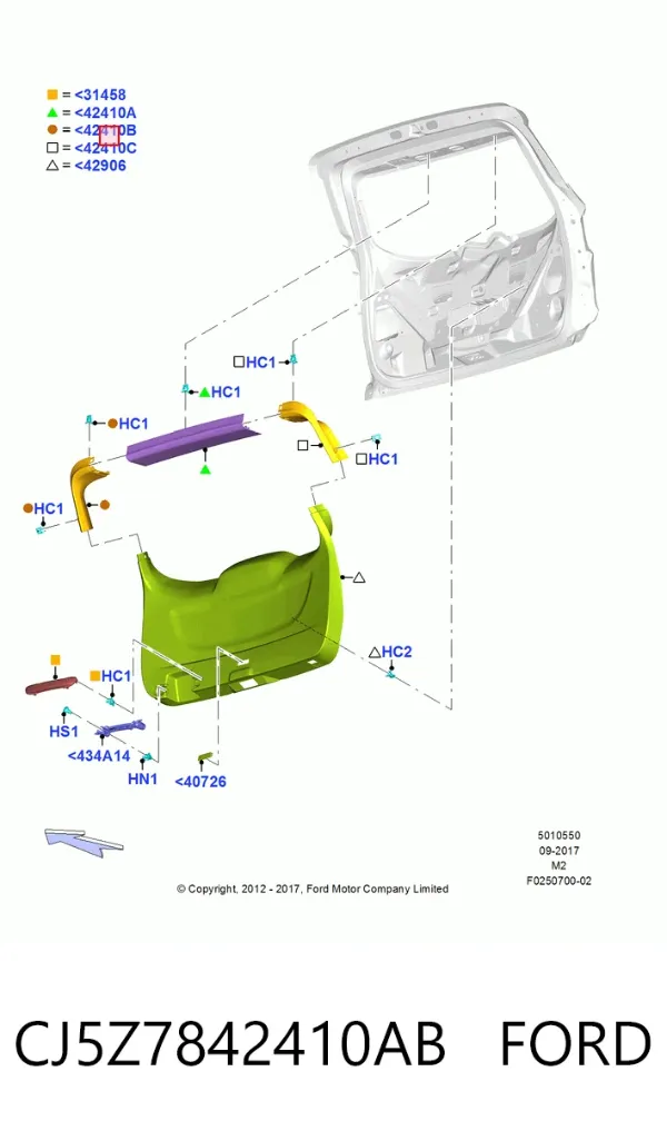  CJ5Z7842410AB Ford