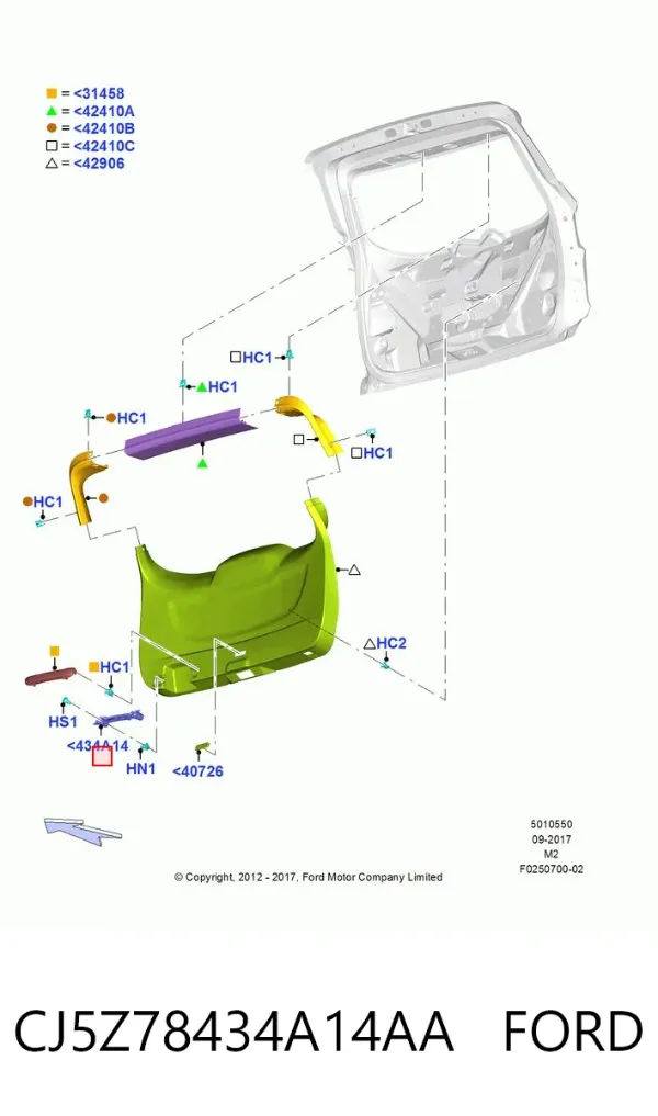  CJ5Z78434A14AA Ford