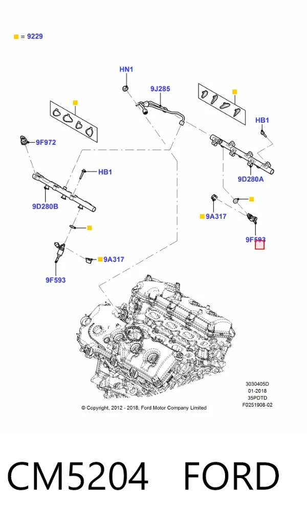 Паливні форсунки CM5204 Ford