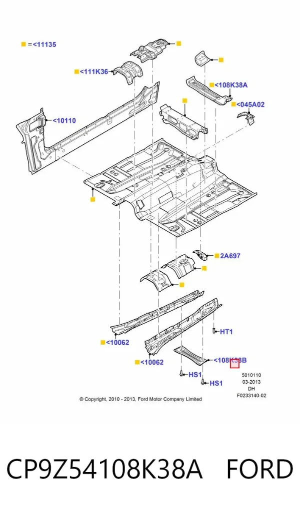  CP9Z54108K38A Ford