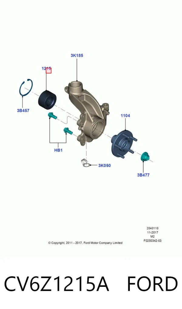 Підшипник ступиці CV6Z1215A Ford