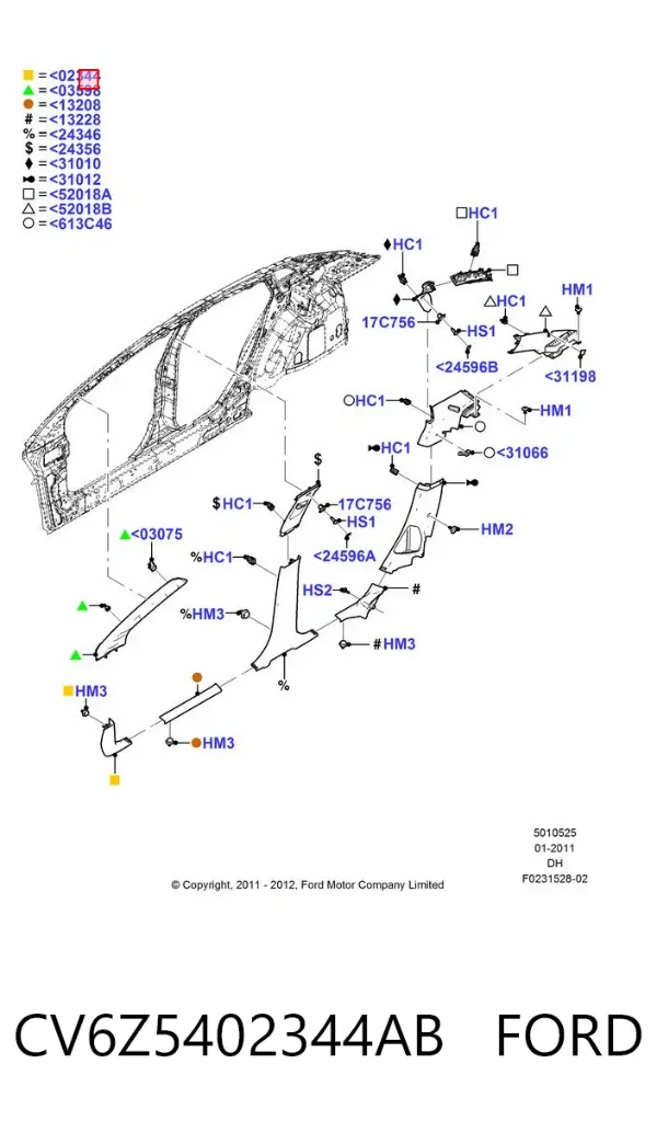  CV6Z5402344AB Ford