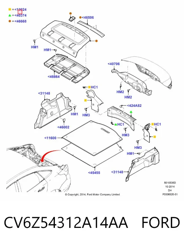  CV6Z54312A14AA Ford