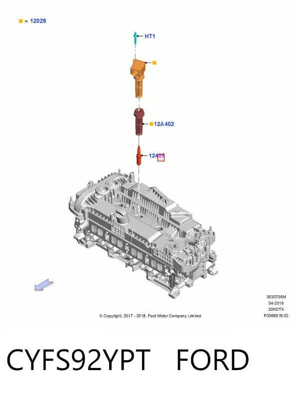 Свічки запалювання CYFS92YPT Ford