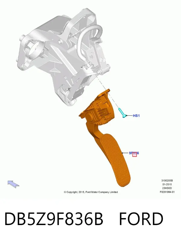 Педаль гальма DB5Z9F836B Ford