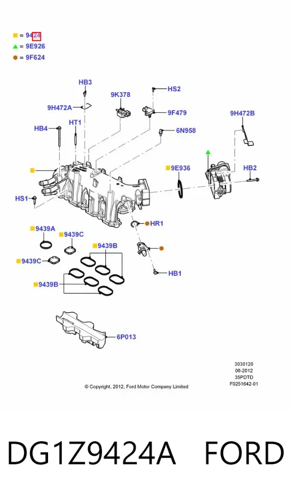 DG1Z9424A Ford