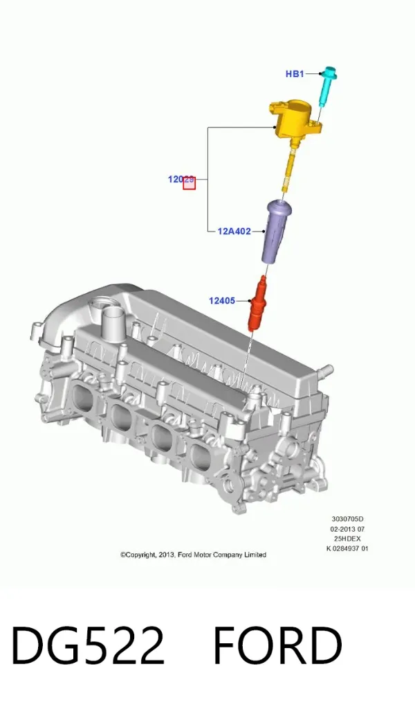Котушка запалювання DG522 Ford