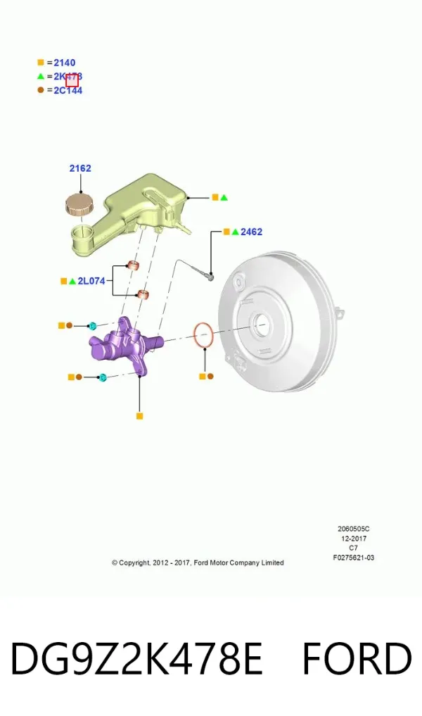 Бачок гальмівний DG9Z2K478E Ford