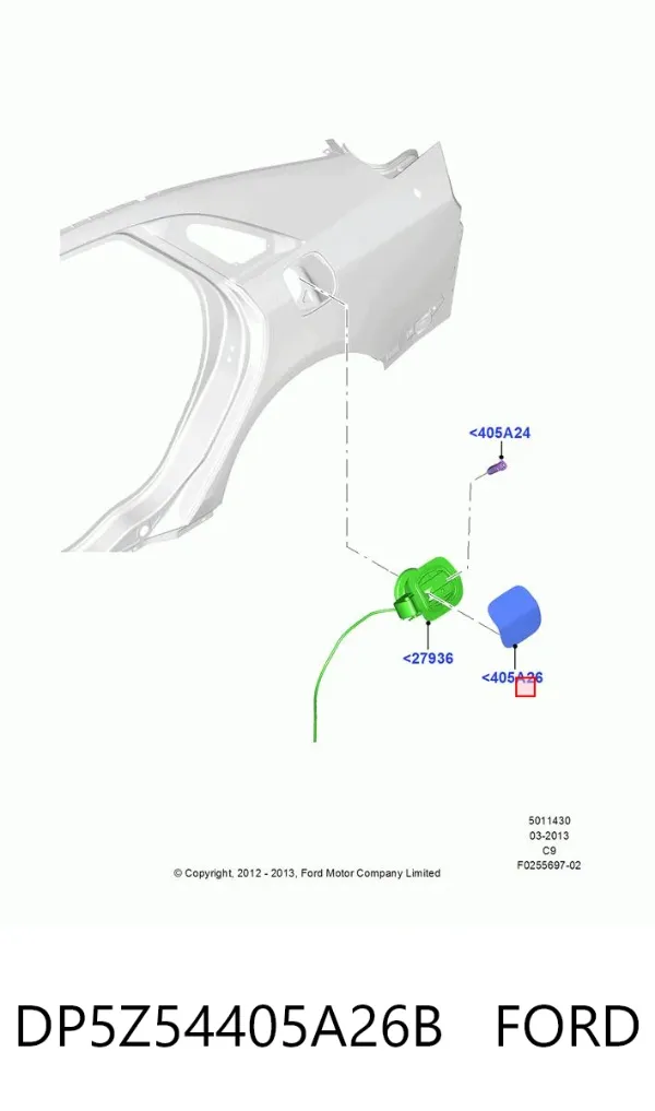 Лючок бензобака DP5Z54405A26B Ford