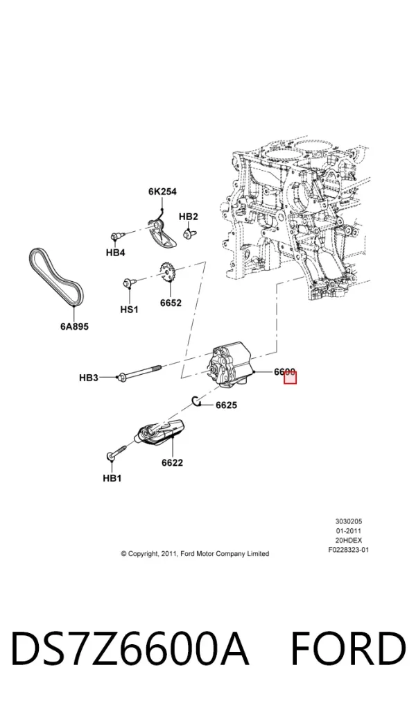 Масляний насос DS7Z6600A Ford