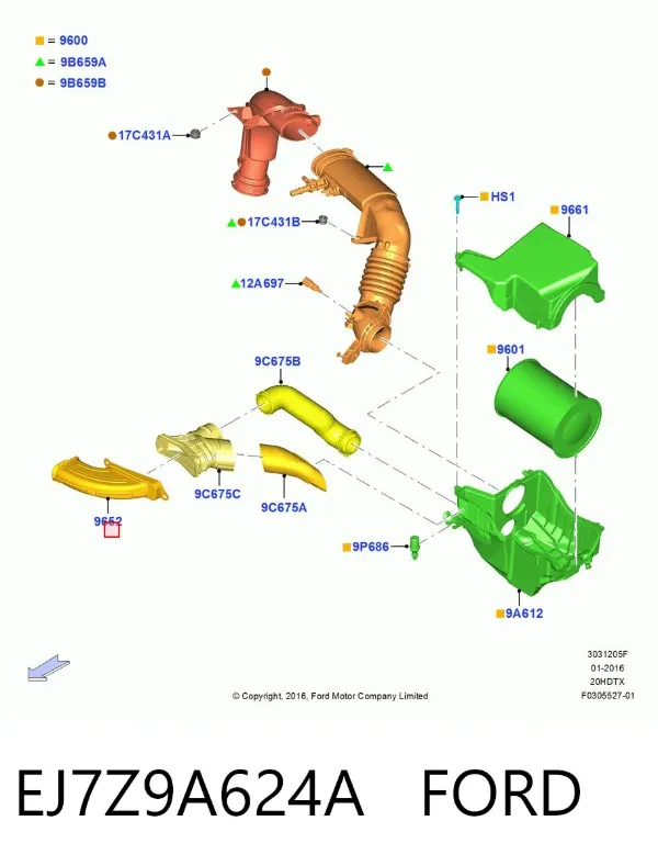  EJ7Z9A624A Ford