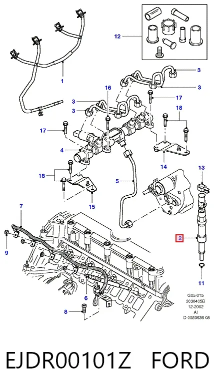 Паливні форсунки EJDR00101Z Ford