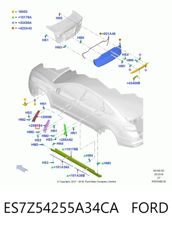 ES7Z54255A34CA Ford