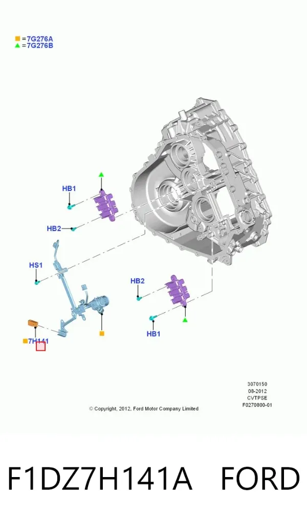 Кронштейн-адаптер кріплення фари передньої, лівою F1DZ7H141A Ford
