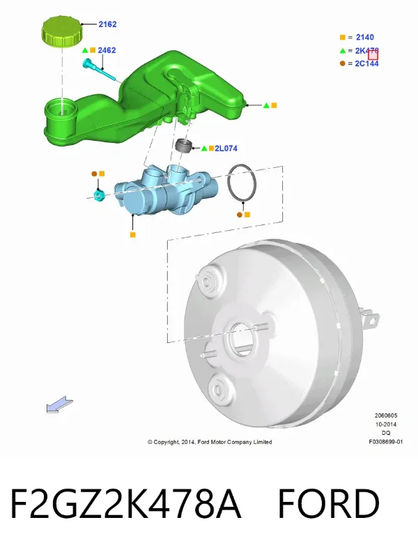 Бачок гальмівний Ford Edge II