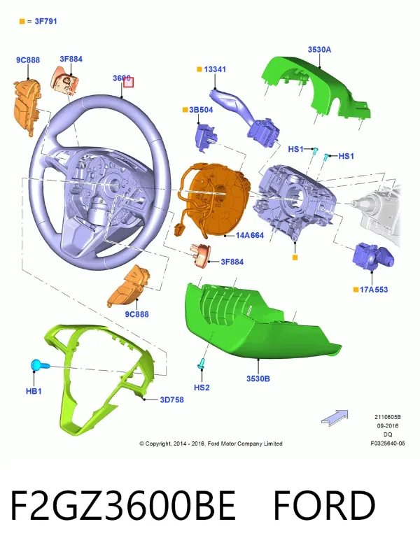 Кермо F2GZ3600BE Ford