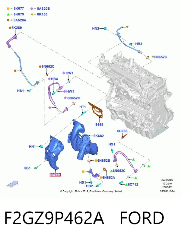  F2GZ9P462A Ford