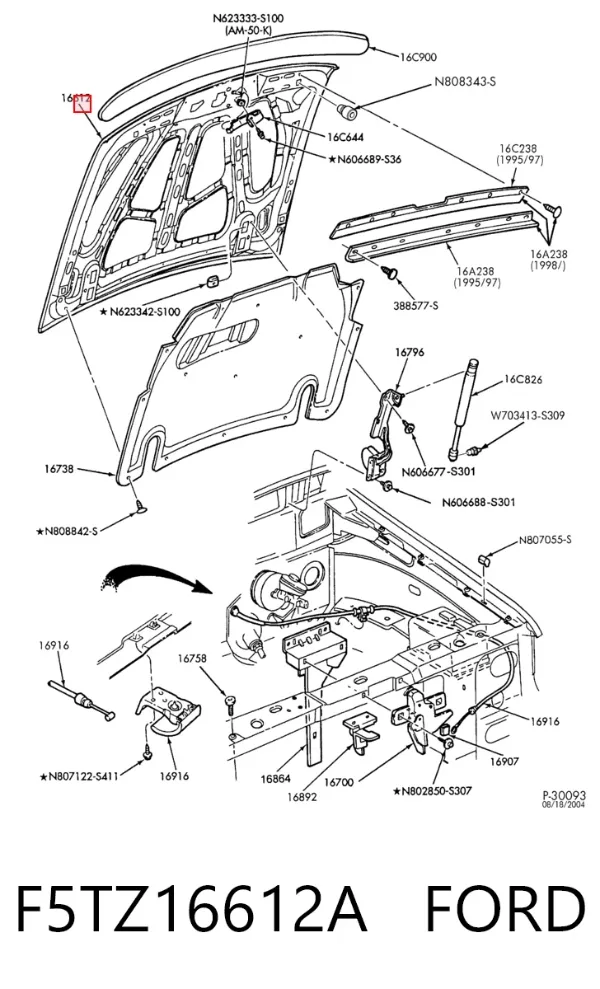 Капот Ford Explorer U2