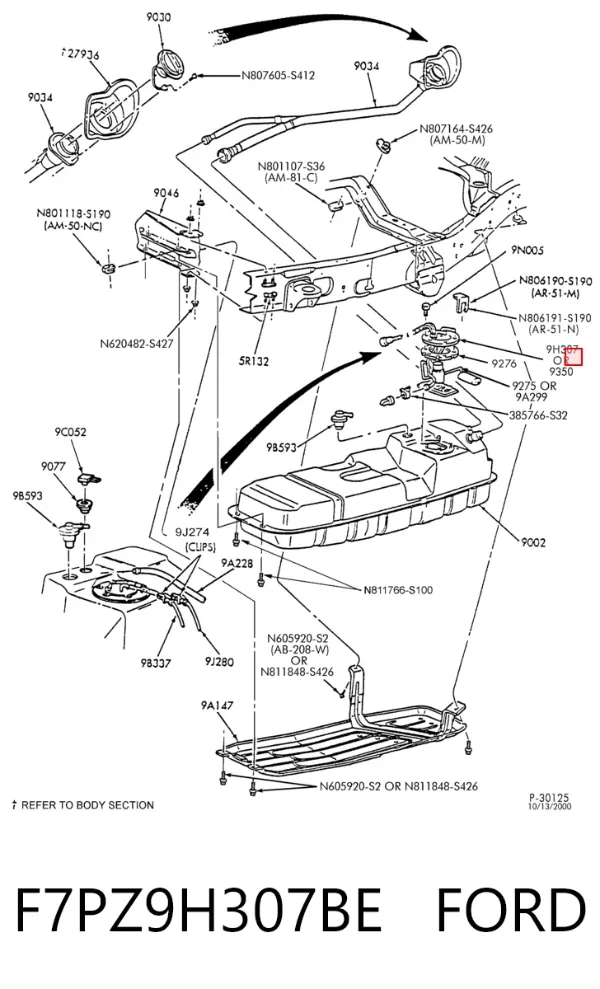 Насос паливний електричний F7PZ9H307BE Ford