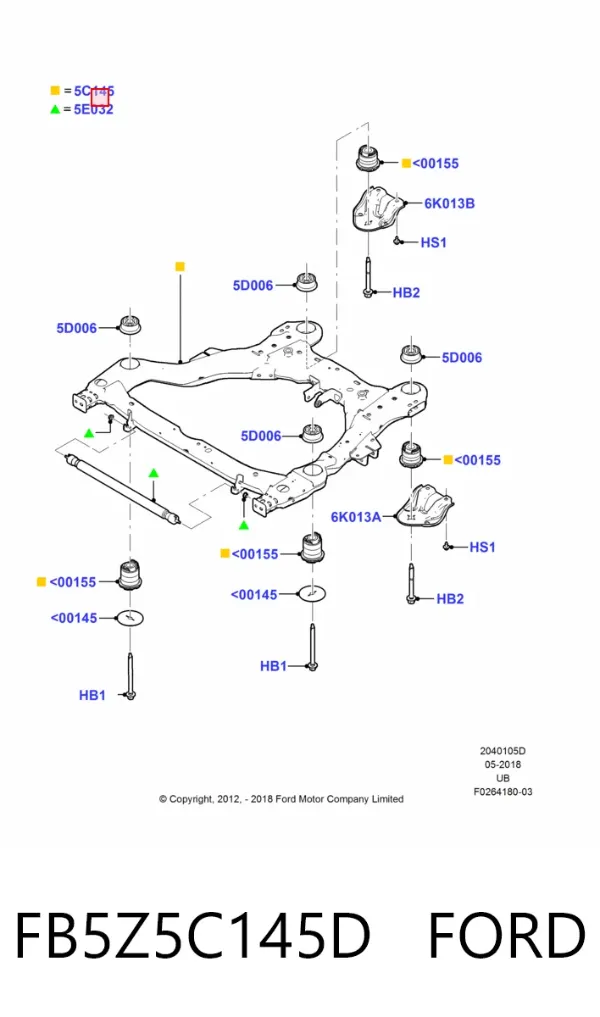 Підрамник передній FB5Z5C145D Ford