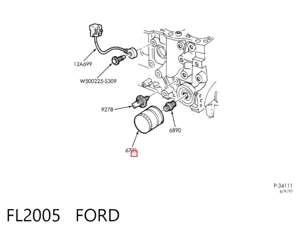 Масляний фільтр FL2005 Ford