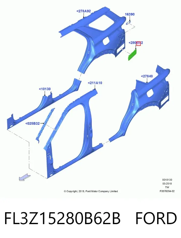  FL3Z15280B62B Ford