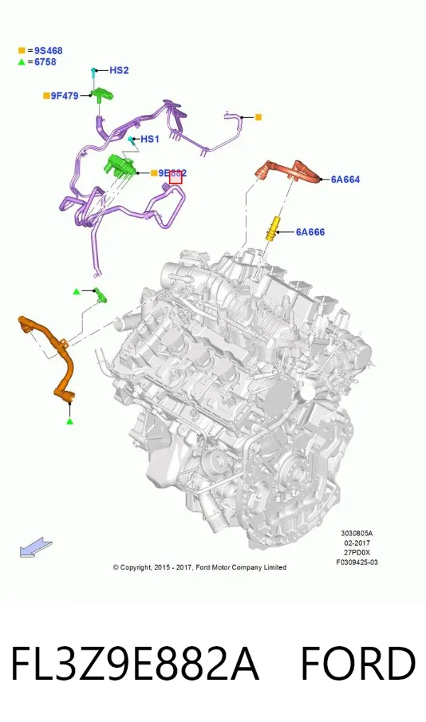  FL3Z9E882A Ford