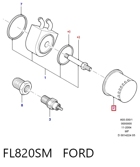 Масляний фільтр FL820SM Ford