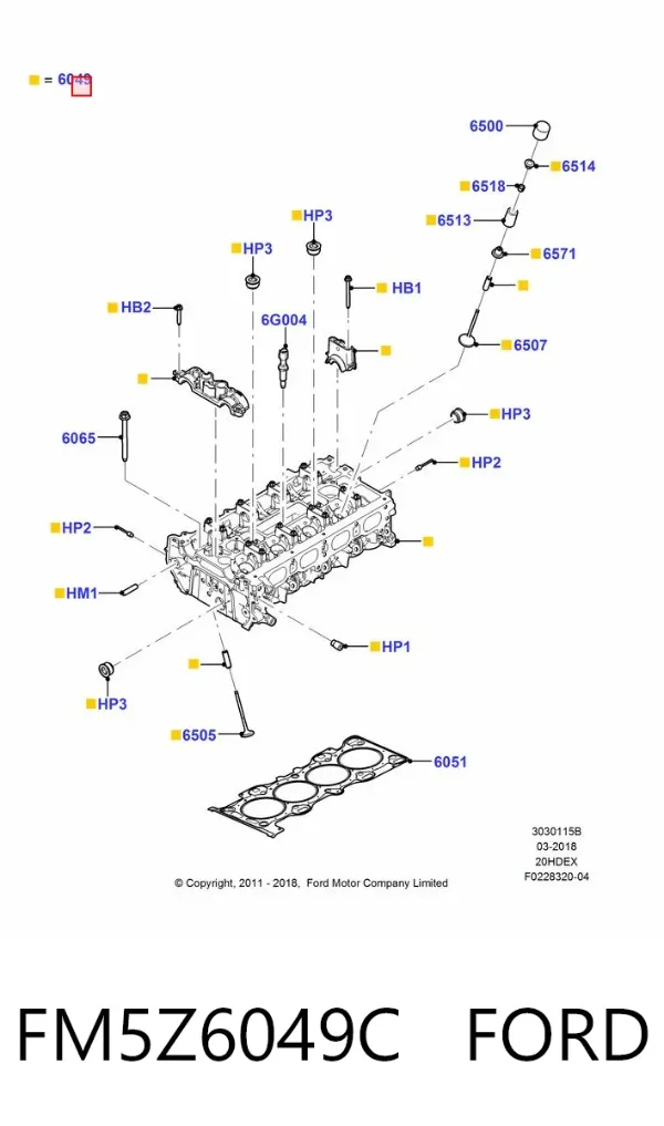 ГБЦ FM5Z6049C Ford