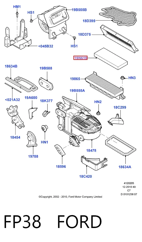 Фільтр салону FP38 Ford