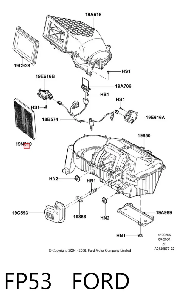 Фільтр салону FP53 Ford