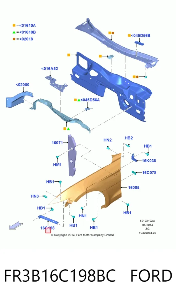 FR3B16C198BC Ford