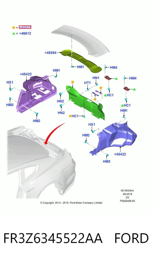  FR3Z6345522AA Ford