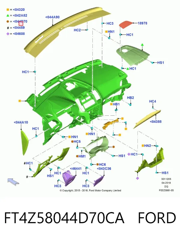  FT4Z58044D70CA Ford