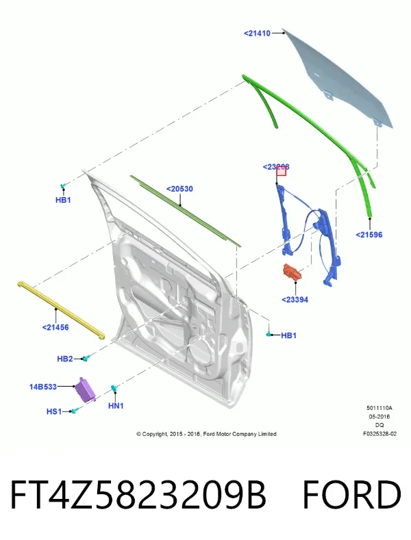Склопідйомник передньої лівої двері Ford Edge II