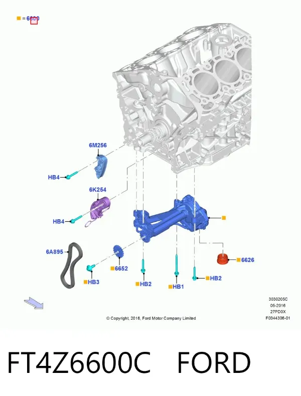 Масляний насос FT4Z6600C Ford