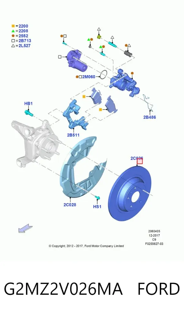 Гальмівні диски G2MZ2V026MA Ford