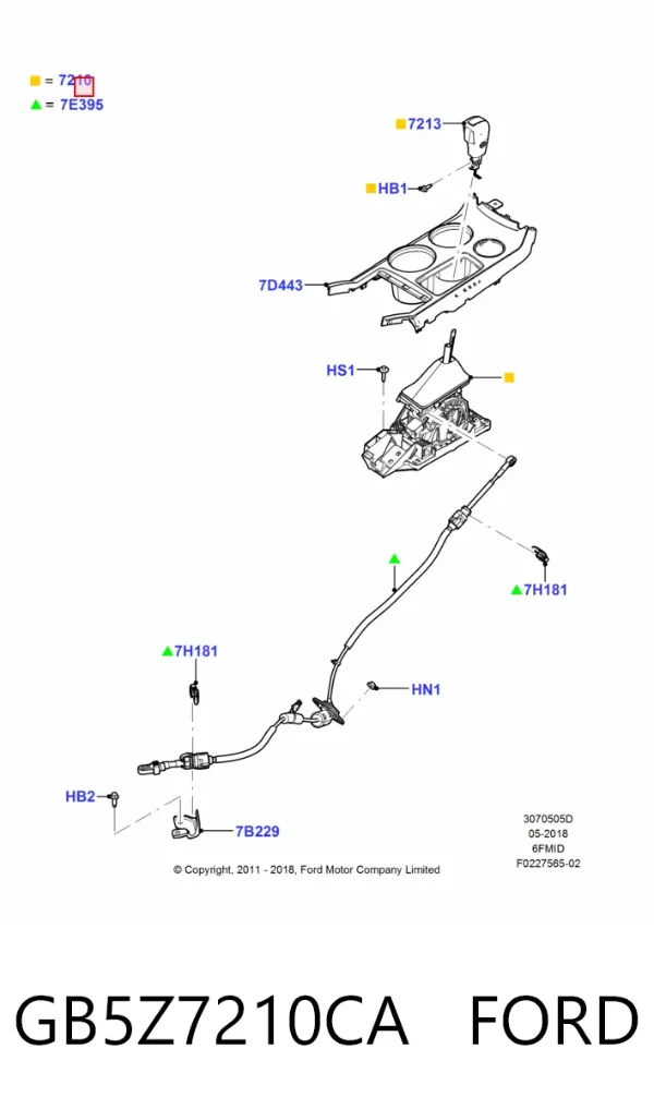 Куліса перемикання передач Ford Explorer U5